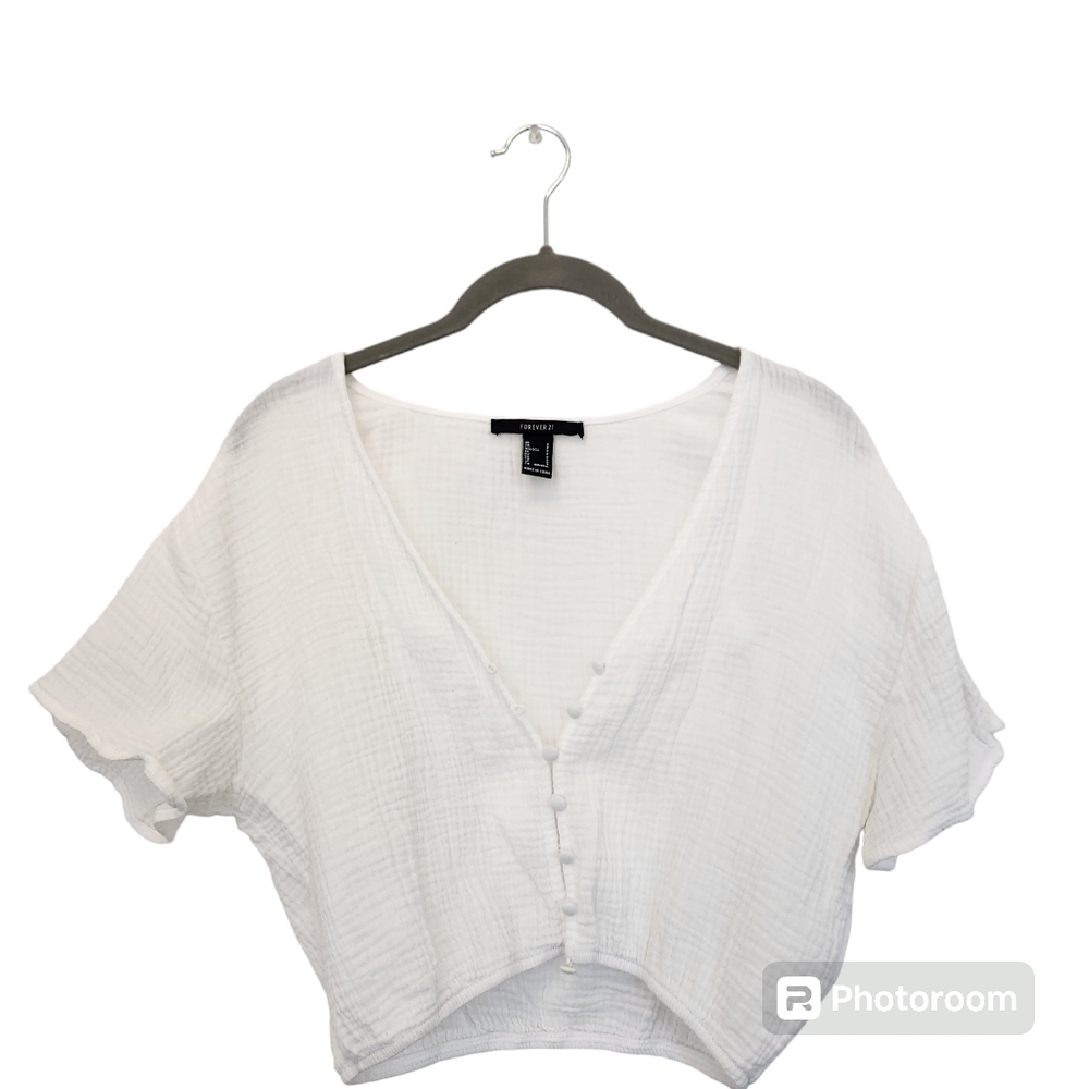 Forever 21 waffled crop top